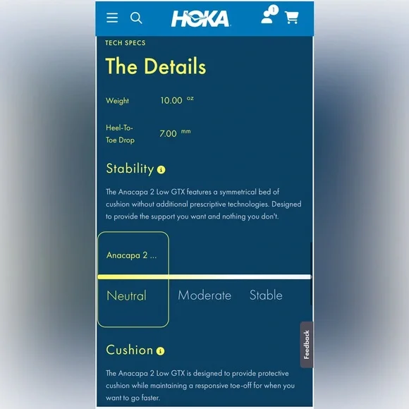 NWOT Hoka Anacapa 2 Low GTX hiking shoes sz 7Y/9W - Picture 8 of 10